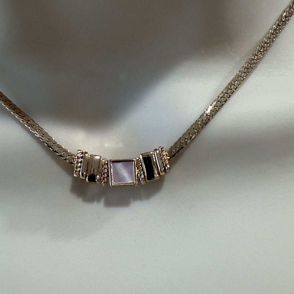LC Lauren Conrad Gold Necklace with Square Pendant - Picture 2 of 5